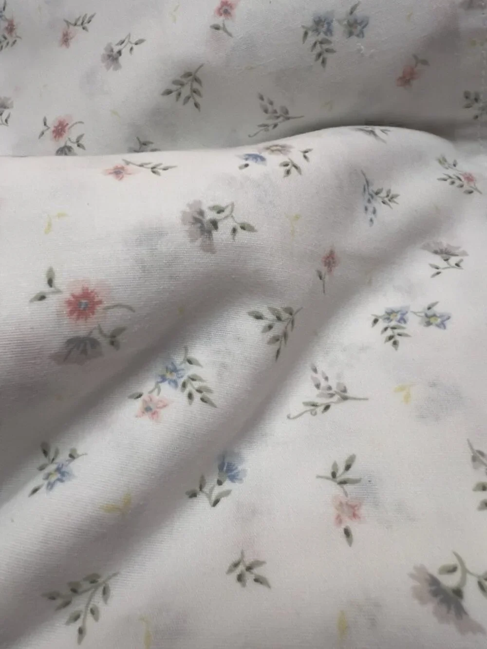 WESTPOINT STEVENS Double Flat Sheet Mini Floral Pastel Cotton Poly 78